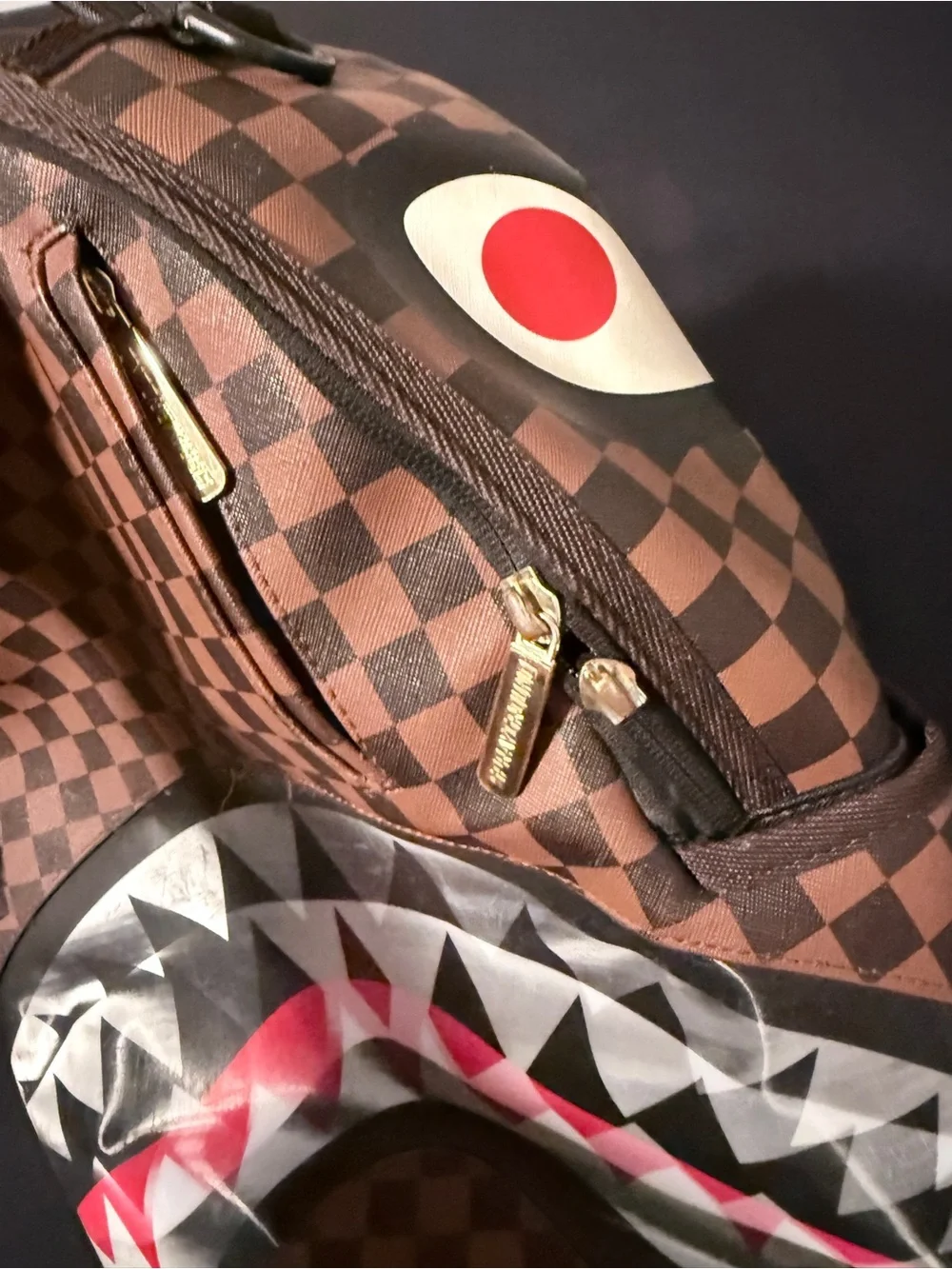 Limited Edition Sprayground Brown Checkered Backpack   Gently used